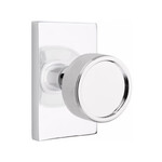 Emtek Conical Knurled Privacy Knob Polished Chrome - Modern Rectangular