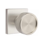 Emtek Conical Knurled Passage Knob Satin Nickel - Square Rosette