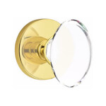 Emtek Hampton Dummy Knob Unlacquered Brass - Disk Rosette