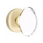 Emtek Hampton Dummy Knob Satin Brass - Disk Rosette