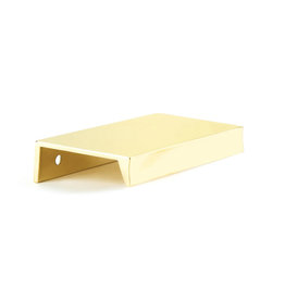Schaub Sabre Edge Pull Unlacquered Brass - 3 in