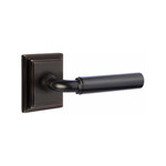 Emtek Manning Passage Lever Oil-Rubbed Bronze - Wilshire Rosette Left Handed