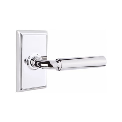 Emtek Manning Passage Lever Polished Chrome - Rectangular Rosette Right Handed