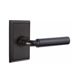 Emtek Manning Passage Lever Oil-Rubbed Bronze - Rectangular Rosette Right Handed