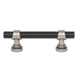 Top Knobs Bit Pull Flat Black & Pewter Antique - 3 in