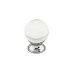 Top Knobs Clarity Clear Glass Knob Polished Chrome - 1 3/16 in
