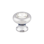 Top Knobs Hayley Crystal Knob Polished Chrome - 1 3/16 in