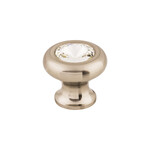 Top Knobs Hayley Crystal Knob Brushed Satin Nickel - 1 3/16 in