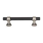 Top Knobs Bit Pull Flat Black & Pewter Antique - 3 3/4 in