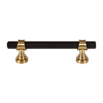 Top Knobs Bit Pull Flat Black & Honey Bronze - 3 3/4 in