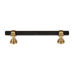Top Knobs Bit Pull Flat Black & Honey Bronze - 5 1/16 in