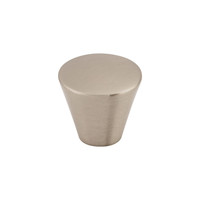 Cone Knob Brushed Satin Nickel - 1 1/16 in