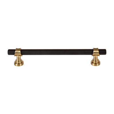 Top Knobs Bit Pull Flat Black & Honey Bronze - 6 5/16 in
