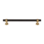 Top Knobs Bit Pull Flat Black & Honey Bronze - 7 9/16 in
