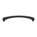 Top Knobs Grooved Pull Flat Black - 6 5/16 in