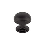 Top Knobs Ellis Knob Flat Black - 1 1/4 in