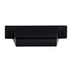 Top Knobs Channing Cup Pull Flat Black - 2 3/4 in