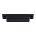 Top Knobs Channing Cup Pull Flat Black - 3 3/4 in