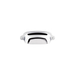 Top Knobs Charlotte Cup Pull Polished Chrome - 2 9/16 in