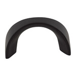 Top Knobs Crescent U-Pull Flat Black - 1 1/4 in