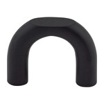 Top Knobs Curved Pull Flat Black - 1 1/4 in