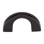 Top Knobs Tango U Finger Pull Flat Black - 1 1/4 in