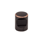 Top Knobs Nouveau Indent Knob Tuscan Bronze - 3/4 in
