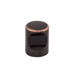 Top Knobs Nouveau Indent Knob Tuscan Bronze - 3/4 in