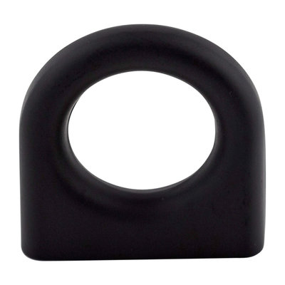 Top Knobs Ring Pull Flat Black - 5/8 in