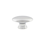 Top Knobs Flat Oval Knob Polished Chrome - 3/4 in