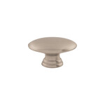 Top Knobs Flat Oval Knob Brushed Satin Nickel - 3/4 in