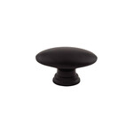 Top Knobs Flat Oval Knob Flat Black - 3/4 in