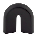 Top Knobs U Finger Pull Flat Black - 3/4 in