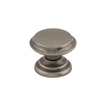 Top Knobs Flat Top Knob Pewter Antique - 1 3/8 in