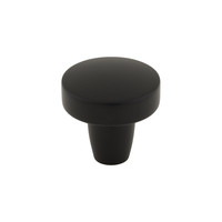 Florham Knob Flat Black - 1 1/4 in