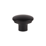 Top Knobs Julian Oval Knob Flat Black - 1 3/8 in