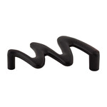 Top Knobs Squiggly Pull Flat Black - 3 3/4 in
