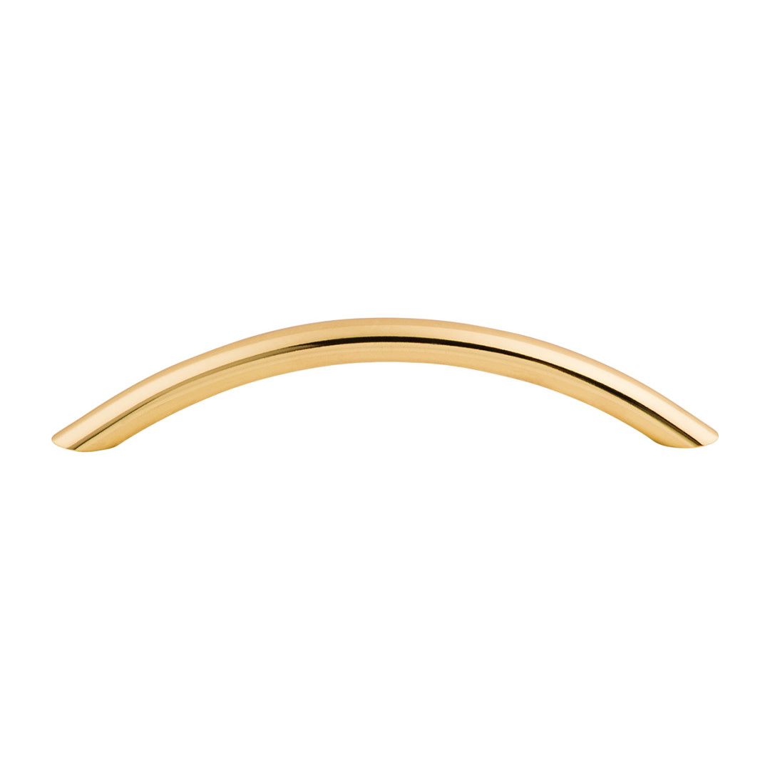 Curved Wire Pull Polished Brass - 5 1/16 in - Handles & More