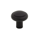 Top Knobs Clarence Knob Flat Black - 1 1/4 in