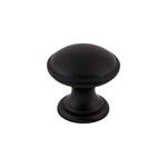 Top Knobs Rounded Knob Flat Black - 1 1/4 in