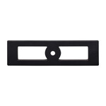 Top Knobs Hollin Knob Backplate Flat Black - 3 3/4 In