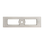 Top Knobs Hollin Knob Backplate Brushed Satin Nickel - 3 3/4 In