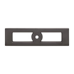 Top Knobs Hollin Knob Backplate Ash Gray - 3 3/4 In