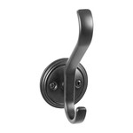 Top Knobs Reeded Hook Flat Black - 4 11/16 in