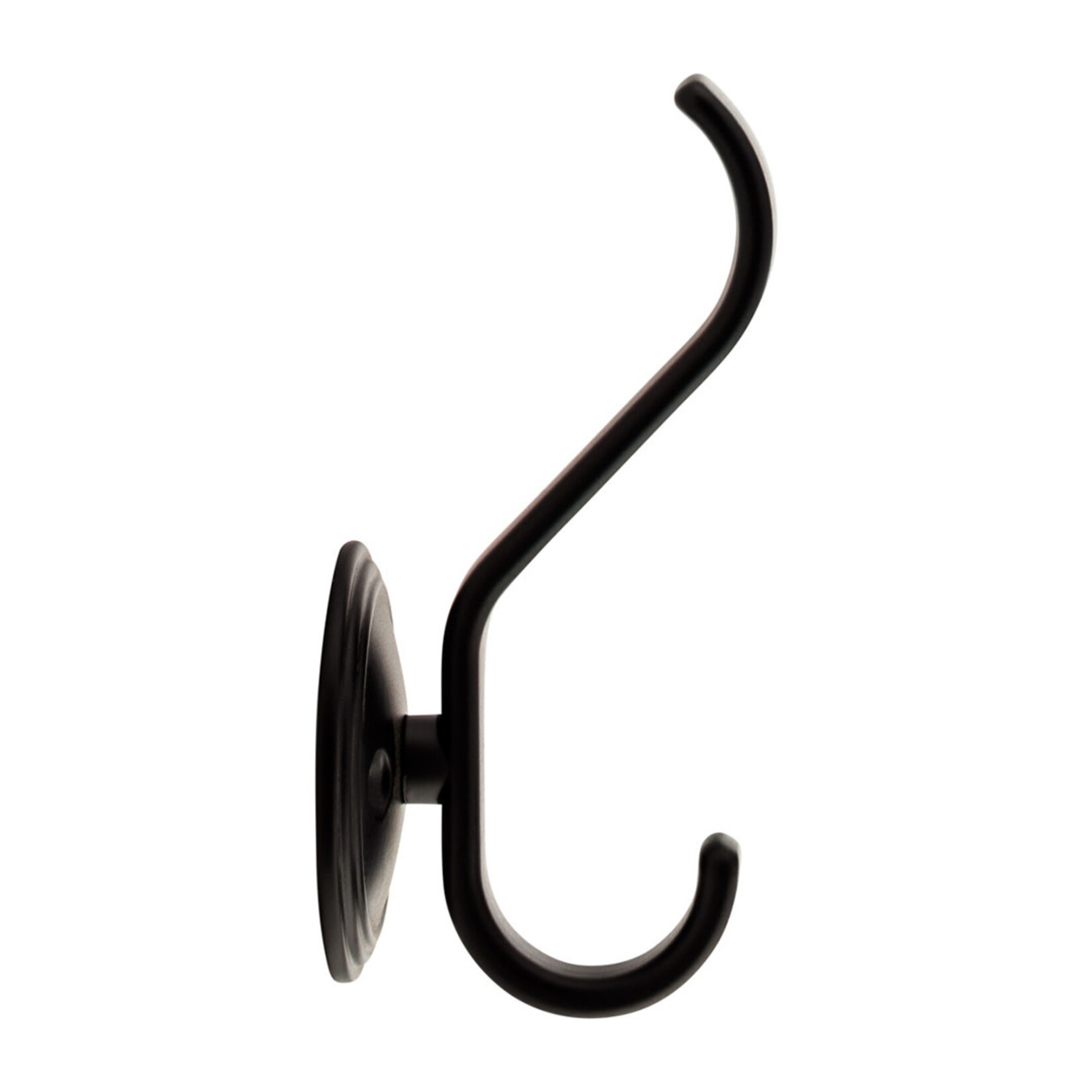 Top Knobs Reeded Hook Flat Black - 4 11/16 in