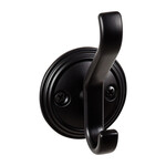 Top Knobs Reeded Hook Flat Black - 3 1/8 in