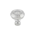 Top Knobs Brixton Button Knob Polished Chrome - 1 1/4 in