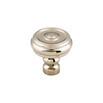 Top Knobs Brixton Button Knob Polished Nickel - 1 1/4 in