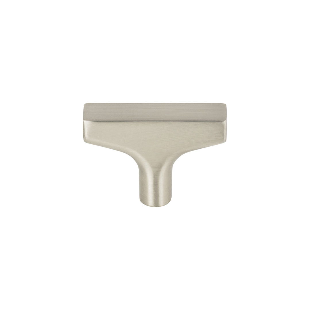 Riverside T-Knob Brushed Satin Nickel - 2 in - Handles & More