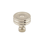 Top Knobs Brixton Ridged Knob Polished Nickel - 1 1/4 in